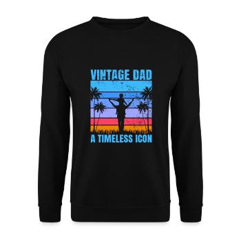 Super papa, papa, meilleur papa Fête des pères - Sweat-shirt Unisexe - noir - Devant - Alina (178cm) & Michal (187cm)