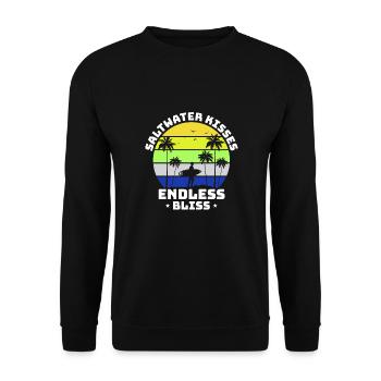 Surf, kitesurf, wakeboard, beach surfers - Sweat-shirt Unisexe - noir - Devant - Alina (178cm) & Michal (187cm)