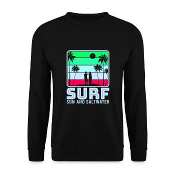 Surf, kitesurf, wakeboard, beach surfers - Sweat-shirt Unisexe - noir - Devant - Alina (178cm) & Michal (187cm)