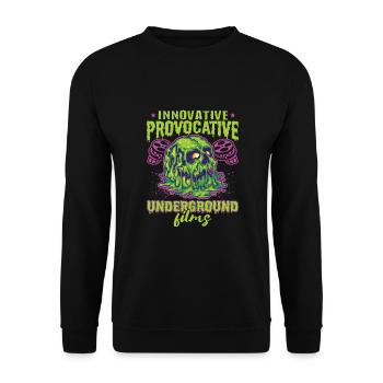 Underground Film, Independent Cinema, Horror - Unisex Pullover - Schwarz - Vorne - Alina (178cm) & Michal (187cm)