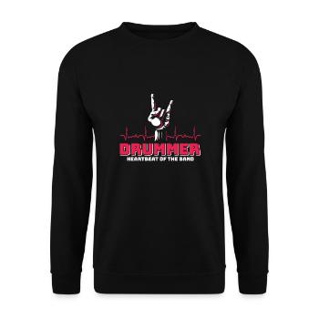 Drummers Drummers Drummers Drummers - Unisex Sweatshirt - black - Front - Alina (178cm) & Michal (187cm)