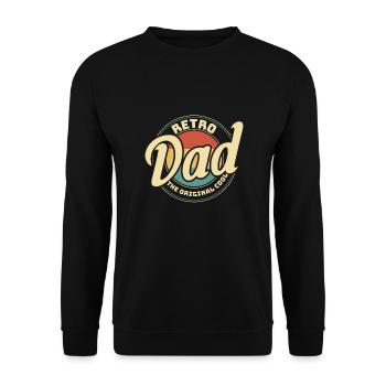 Retro Vintage Daddy 60s 70s 80s 90s Costume de fête - Sweat-shirt Unisexe - noir - Devant - Alina (178cm) & Michal (187cm)