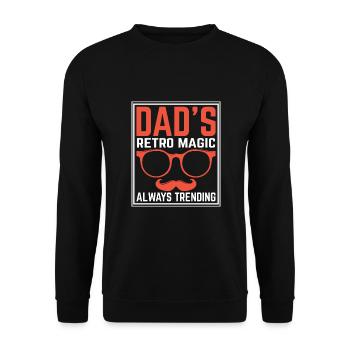 Super Dad, Daddy, Best Dad Dad Father's Day - Unisex Sweatshirt - black - Front - Alina (178cm) & Michal (187cm)