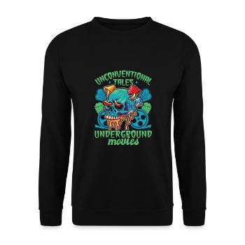 Underground Film, Independent Cinema, Horror - Unisex Pullover - Schwarz - Vorne - Alina (178cm) & Michal (187cm)