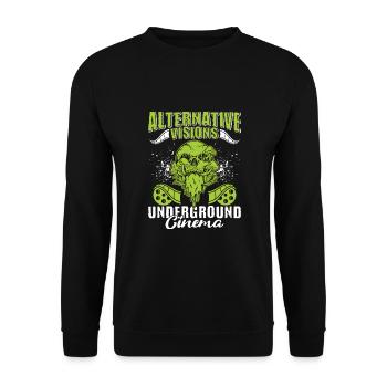 Underground Film, Independent Cinema, Horror - Unisex Pullover - Schwarz - Vorne - Alina (178cm) & Michal (187cm)