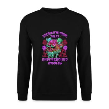 Underground Film, Independent Cinema, Horror - Unisex Pullover - Schwarz - Vorne - Alina (178cm) & Michal (187cm)