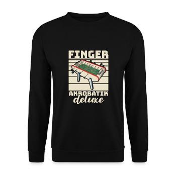 Foosball Gift Fans Wuzler Foosball - Unisex Sweatshirt - black - Front - Alina (178cm) & Michal (187cm)