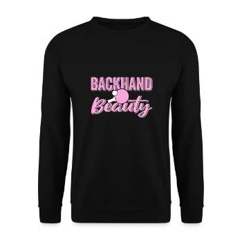 Tenue de Joueur Fille Femmes Dames! Ping-pong - Sweat-shirt Unisexe - noir - Devant - Alina (178cm) & Michal (187cm)