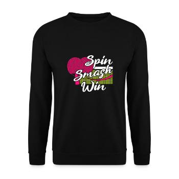 Tenue Club Joueur de Tennis de Table Club! - Sweat-shirt Unisexe - noir - Devant - Alina (178cm) & Michal (187cm)