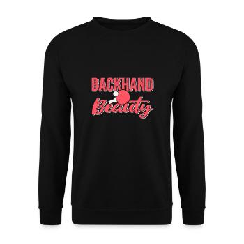 Tenue de Joueur Fille Femmes Dames! Ping-pong - Sweat-shirt Unisexe - noir - Devant - Alina (178cm) & Michal (187cm)