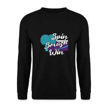 Tenue Club Joueur de Tennis de Table Club! - Sweat-shirt Unisexe - noir - Devant - Alina (178cm) & Michal (187cm)