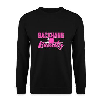 Tenue de Joueur Fille Femmes Dames! Ping-pong - Sweat-shirt Unisexe - noir - Devant - Alina (178cm) & Michal (187cm)