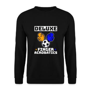 Foosball Gift Fans Wuzler Foosball - Unisex Sweatshirt - black - Front - Alina (178cm) & Michal (187cm)