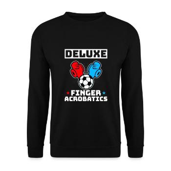 Foosball Gift Fans Wuzler Foosball - Unisex Sweatshirt - black - Front - Alina (178cm) & Michal (187cm)