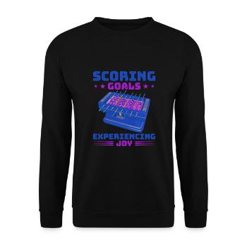 Foosball Gift Fans Wuzler Foosball - Unisex Sweatshirt - black - Front - Alina (178cm) & Michal (187cm)