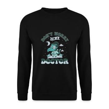 Horror Plague Doctor Film Festival Halloween Zombie - Unisex Sweatshirt - black - Front - Alina (178cm) & Michal (187cm)