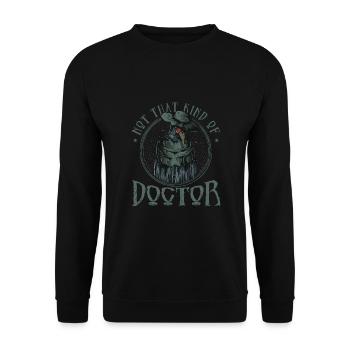 Horror Plague Doctor Film Festival Halloween Zombie - Unisex Sweatshirt - black - Front - Alina (178cm) & Michal (187cm)