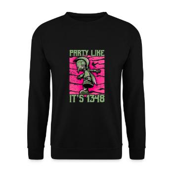 Horror Plague Doctor Film Festival Halloween Zombie - Unisex Sweatshirt - black - Front - Alina (178cm) & Michal (187cm)