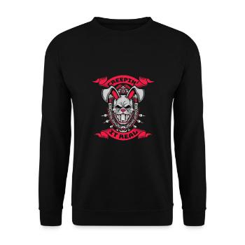Horror Clown Horror Film Festival + Halloween - Unisex Sweatshirt - black - Front - Alina (178cm) & Michal (187cm)