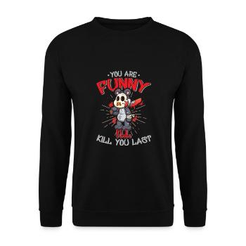 Horror Clown Horror Film Festival + Halloween - Unisex Sweatshirt - black - Front - Alina (178cm) & Michal (187cm)