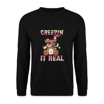 Horror Clown Horror Film Festival + Halloween - Unisex Sweatshirt - black - Front - Alina (178cm) & Michal (187cm)