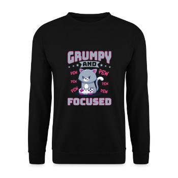 Jeux, Jeux d’argent, Jeux vidéo, Gamer - Sweat-shirt Unisexe - noir - Devant - Alina (178cm) & Michal (187cm)