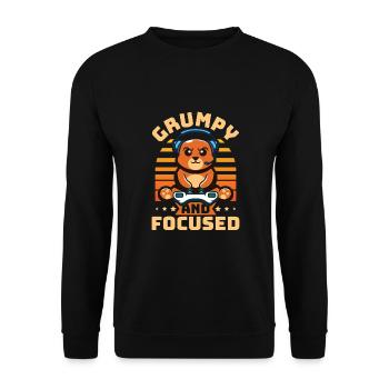 Jeux, Jeux d’argent, Jeux vidéo, Gamer - Sweat-shirt Unisexe - noir - Devant - Alina (178cm) & Michal (187cm)