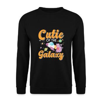 Mignon de la galaxie! Fille mignonne, enfants, petite fille - Sweat-shirt Unisexe - noir - Devant - Alina (178cm) & Michal (187cm)