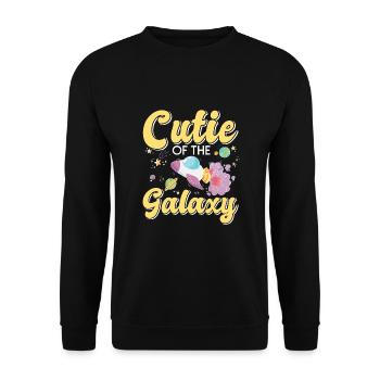 Mignon de la galaxie! Fille mignonne, enfants, petite fille - Sweat-shirt Unisexe - noir - Devant - Alina (178cm) & Michal (187cm)
