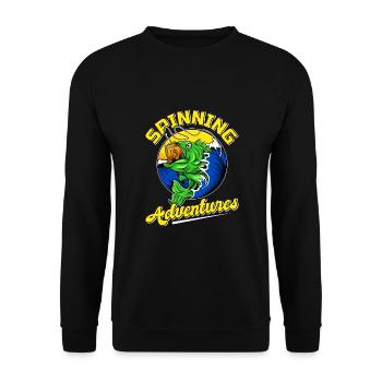 Fishing, Angler, Fisherman Fishing and Pike Fishing - Unisex Sweatshirt - black - Front - Alina (178cm) & Michal (187cm)