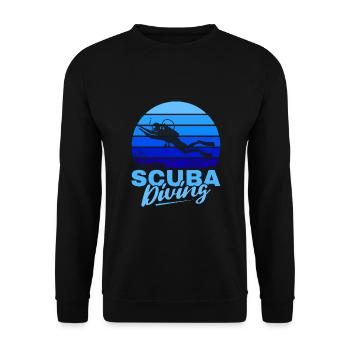 Plongée sous-marine, Plongée sous-marine, Vacances Sea Diver - Sweat-shirt Unisexe - noir - Devant - Alina (178cm) & Michal (187cm)