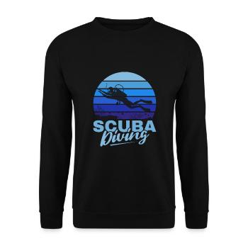Plongée sous-marine, Plongée sous-marine, Vacances Sea Diver - Sweat-shirt Unisexe - noir - Devant - Alina (178cm) & Michal (187cm)