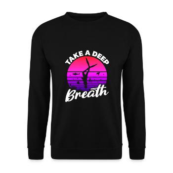 Tauchen, Apnoetauchen, Apnoe No Limit Freediving - Unisex Pullover - Schwarz - Vorne - Alina (178cm) & Michal (187cm)