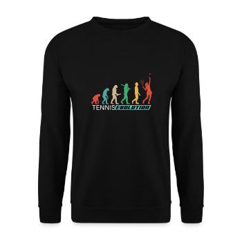 Vêtements de tennis pour les joueuses de tennis femmes filles - Sweat-shirt Unisexe - noir - Devant - Alina (178cm) & Michal (187cm)