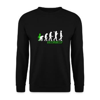 Alien, UFO, UAP, Space, Weltraum Flugobjekt - Unisex Pullover - Schwarz - Vorne - Alina (178cm) & Michal (187cm)