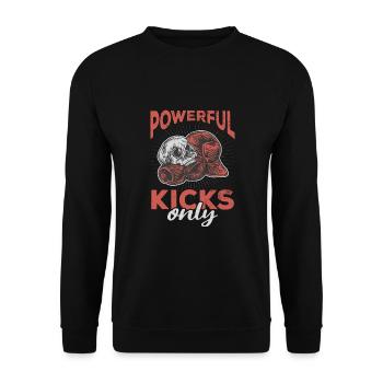 Kickboxer Arts martiaux Kickboxing Kickboxen - Sweat-shirt Unisexe - noir - Devant - Alina (178cm) & Michal (187cm)