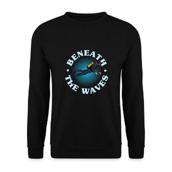 Plongée sous-marine, Plongée sous-marine, Vacances Sea Diver - Sweat-shirt Unisexe - noir - Devant - Alina (178cm) & Michal (187cm)