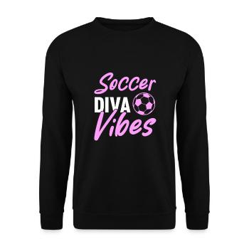 Women's Soccer, Women's Soccer, Women's Soccer - Unisex Sweatshirt - black - Front - Alina (178cm) & Michal (187cm)