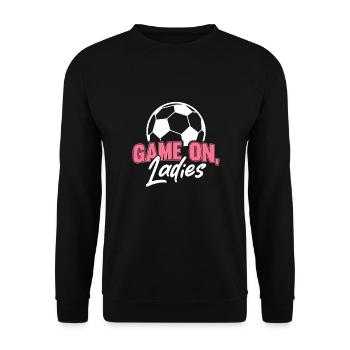 Women's Soccer, Women's Soccer, Women's Soccer - Unisex Sweatshirt - black - Front - Alina (178cm) & Michal (187cm)