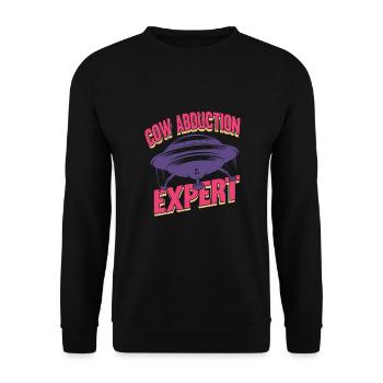 Alien, UFO, UAP, Space, Space Flying Object - Unisex Sweatshirt - black - Front - Alina (178cm) & Michal (187cm)