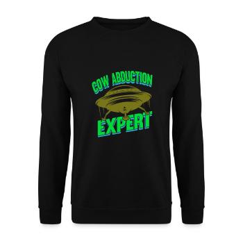 Alien, OVNI, UAP, Espace, Objet volant de l’espace - Sweat-shirt Unisexe - noir - Devant - Alina (178cm) & Michal (187cm)