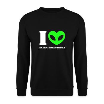 Alien, UFO, UAP, Space, Space Flying Object - Unisex Sweatshirt - black - Front - Alina (178cm) & Michal (187cm)