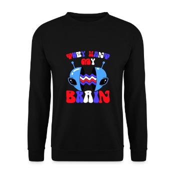 Alien, OVNI, UAP, Espace, Objet volant de l’espace - Sweat-shirt Unisexe - noir - Devant - Alina (178cm) & Michal (187cm)