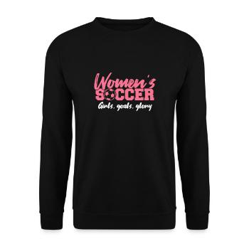 Soccer féminin, Football féminin, Football féminin - Sweat-shirt Unisexe - noir - Devant - Alina (178cm) & Michal (187cm)