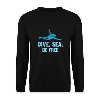 Plongée sous-marine, Plongée sous-marine, Vacances en mer - Sweat-shirt Unisexe - noir - Devant - Alina (178cm) & Michal (187cm)