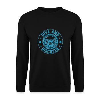 Plongée sous-marine, Plongée sous-marine, Vacances en mer - Sweat-shirt Unisexe - noir - Devant - Alina (178cm) & Michal (187cm)