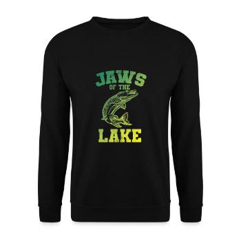 Pêche, pêcheur, pêcheur et pêche au brochet - Sweat-shirt Unisexe - noir - Devant - Alina (178cm) & Michal (187cm)