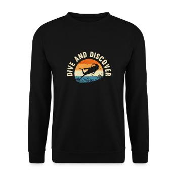 Plongée sous-marine, Plongée sous-marine, Vacances en mer - Sweat-shirt Unisexe - noir - Devant - Alina (178cm) & Michal (187cm)
