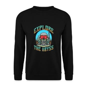 Plongée sous-marine, Plongée sous-marine, Vacances en mer - Sweat-shirt Unisexe - noir - Devant - Alina (178cm) & Michal (187cm)