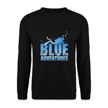 Plongée sous-marine, Plongée sous-marine, Vacances en mer - Sweat-shirt Unisexe - noir - Devant - Alina (178cm) & Michal (187cm)